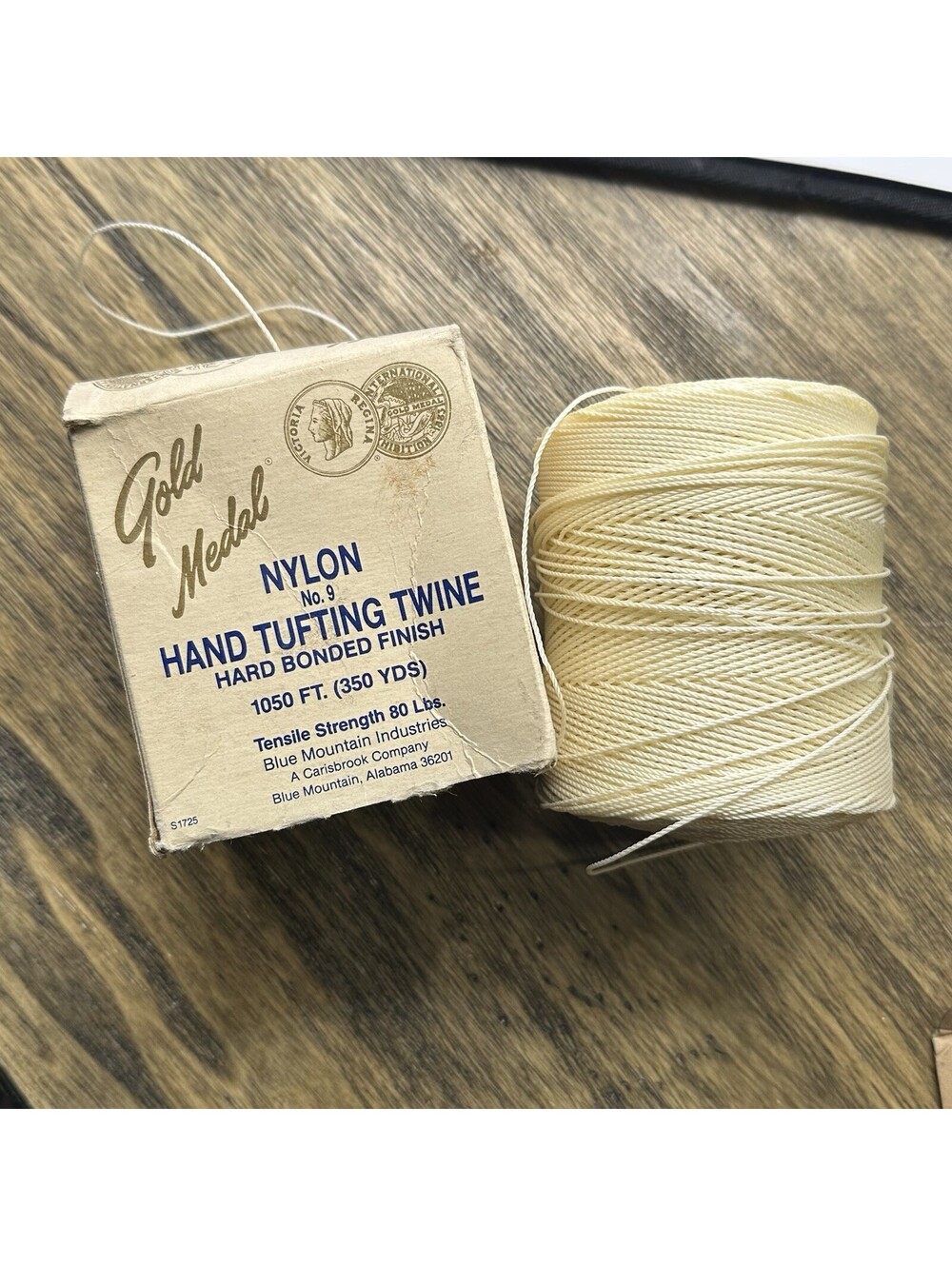 Vintage Gold Medal Nylon No. 9 Hand Tufting Twine Hard Finish 350 Yds 80lb